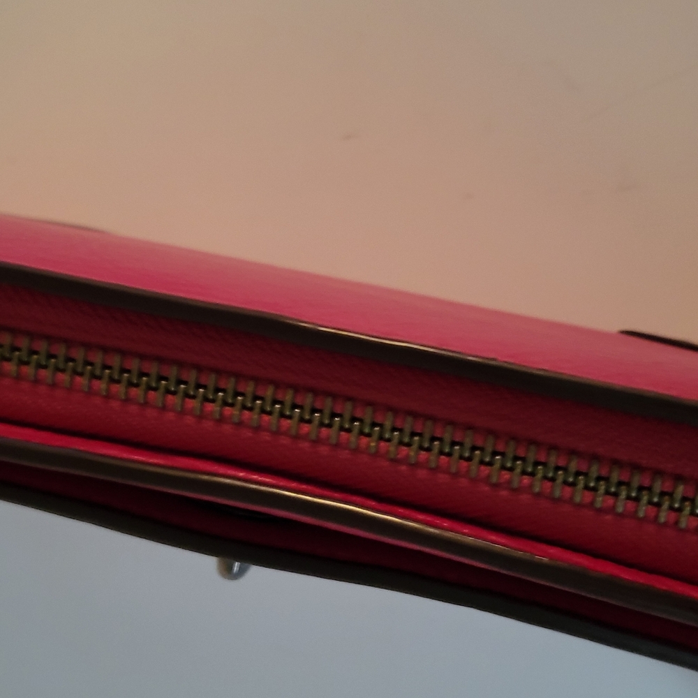 COACH Mercer Accordion Zip Wallet In Grain Leather PINK - Picture 4 of 9